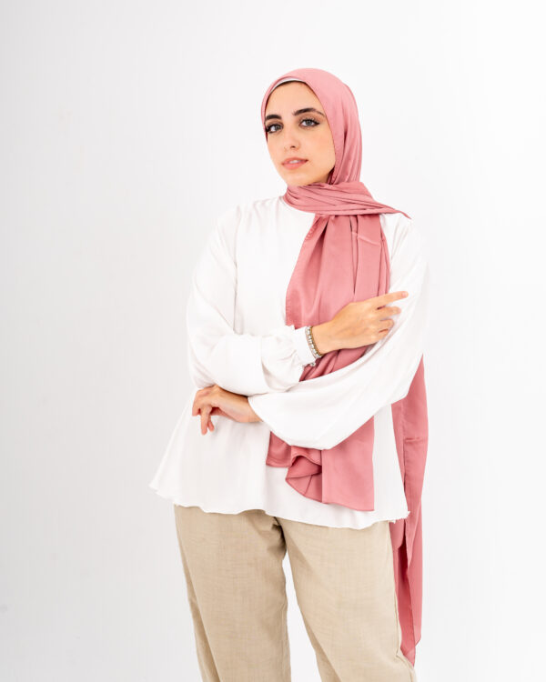Jorjet Silk scarf-Salmon