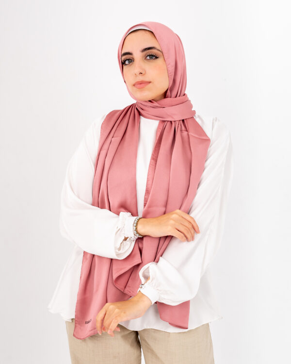 Jorjet Silk scarf-Salmon