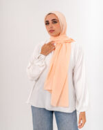 Natural Chiffon scarf-Light Peach