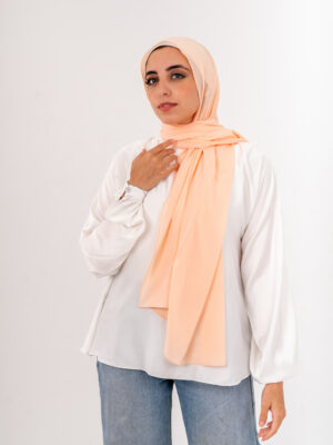 Natural Chiffon scarf-Light Peach