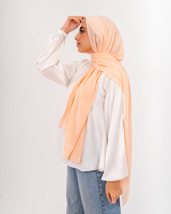 Natural Chiffon scarf-Light Peach
