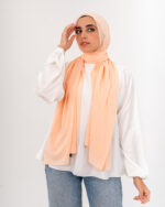 Natural Chiffon scarf-Light Peach