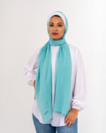 Natural Chiffon scarf-Turquoise
