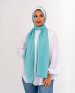 Natural Chiffon scarf-Turquoise