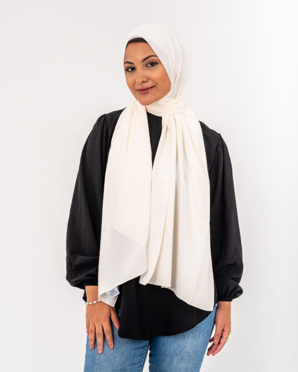Turkish Modal Scarf Off White ARRPLCV-10