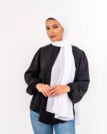 Natural Chiffon White scarf