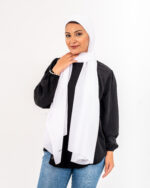 Natural Chiffon White scarf