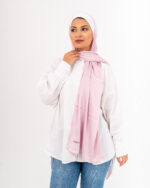 Jorjet Powder Rose Silk scarf