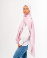 Jorjet Powder Rose Silk scarf