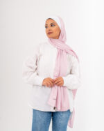 Jorjet Powder Rose Silk scarf
