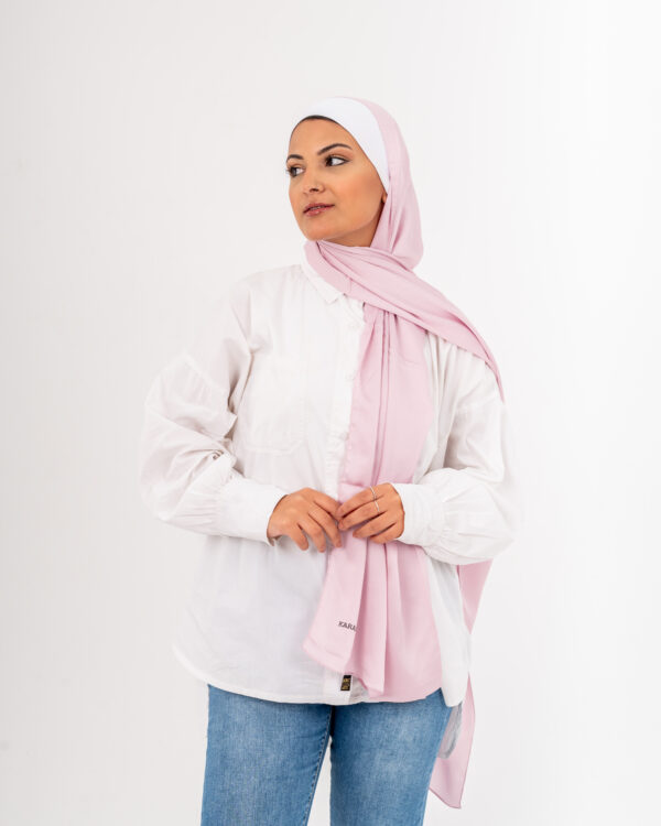 Jorjet Powder Rose Silk scarf