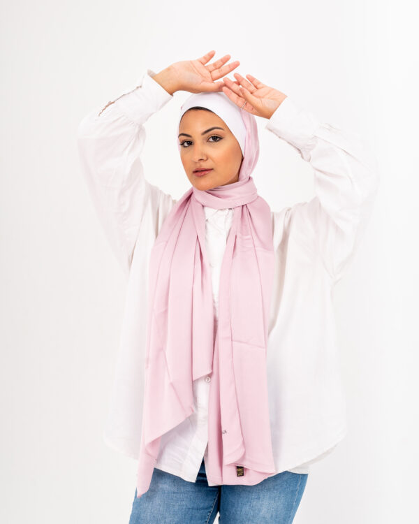 Jorjet Powder Rose Silk scarf