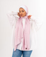 Jorjet Powder Rose Silk scarf