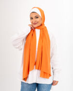 Natural Chiffon scarf-Carrot