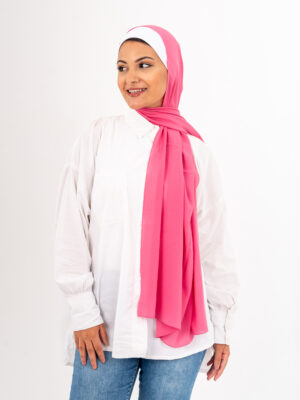 Natural Chiffon scarf-Fuschia