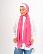 Natural Chiffon scarf-Fuschia