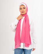 Natural Chiffon scarf-Fuschia