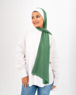 Natural Chiffon scarf-Green