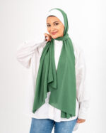 Natural Chiffon scarf-Green