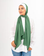 Natural Chiffon scarf-Green