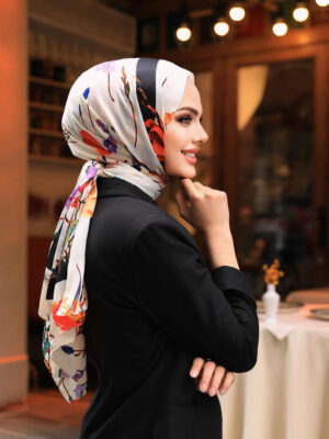 Elegant Flory Iranian Silk Scarf ALIRS-13