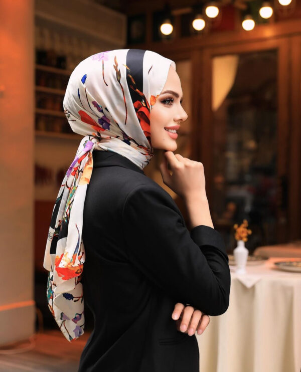 Elegant Flory Iranian Silk Scarf ALIRS-13