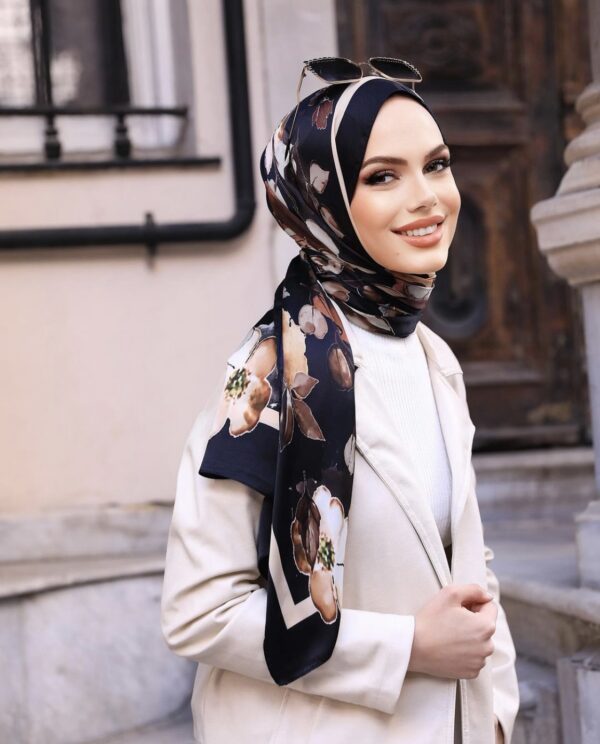 Elegant Flory Iranian Silk Scarf ALIRS-09
