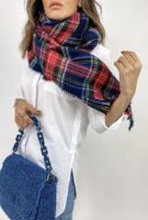 Double sided soft wool shawl