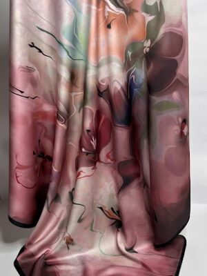 Flory patterned satin scarf BRSP2-05