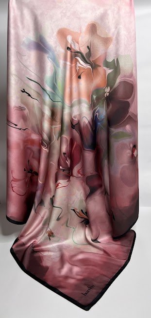 Flory patterned satin scarf BRSP2-05