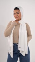 Jorjet silk scarf-off white