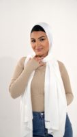 Jorjet silk scarf-off white