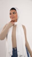 Jorjet silk scarf-off white