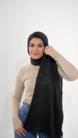 Jorjet Silk scarf-Black