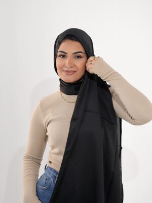 Jorjet Silk scarf-Black