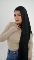 Jorjet Silk scarf-Black