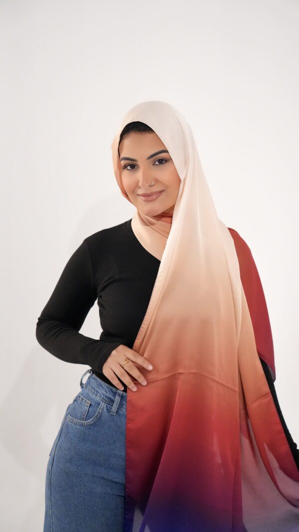 Gradient Colours Silk Scarf-KRRNG-05