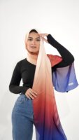 Gradient Colours Silk Scarf-KRRNG-05