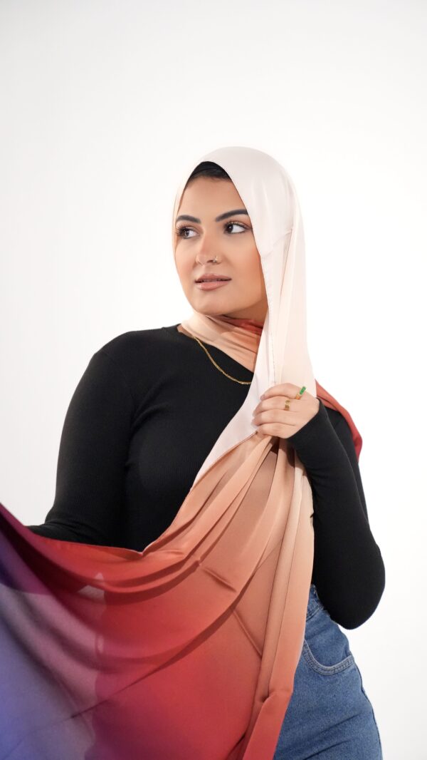 Gradient Colours Silk Scarf-KRRNG-05