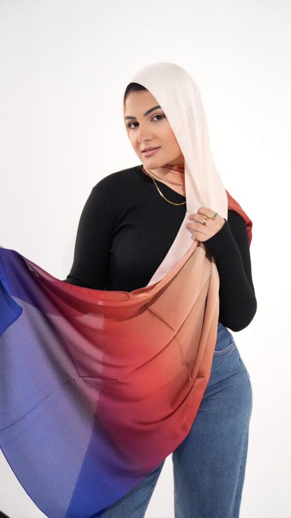 Gradient Colours Silk Scarf-KRRNG-05