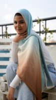Gradient Colours Silk Scarf-KRRNG-14