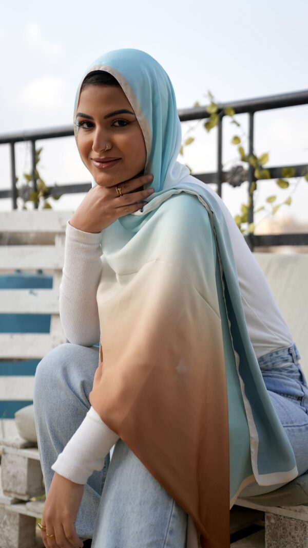 Gradient Colours Silk Scarf-KRRNG-14