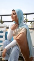 Gradient Colours Silk Scarf-KRRNG-14