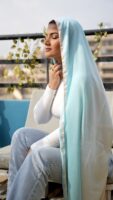 Gradient Colours Silk Scarf-KRRNG-14