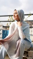 Gradient Colours Silk Scarf-KRRNG-16