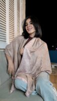 Bohemian Double Sided Cashmere Shawl-Rose/Beige