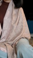 Bohemian Double Sided Cashmere Shawl-Rose/Beige