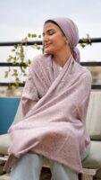 Bohemian Double Sided Cashmere Shawl-Rose/Gray