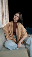 Bohemian Double Sided Cashmere Shawl-Caramel