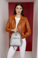 Pierre Cardin Silver Backpack - PC1541